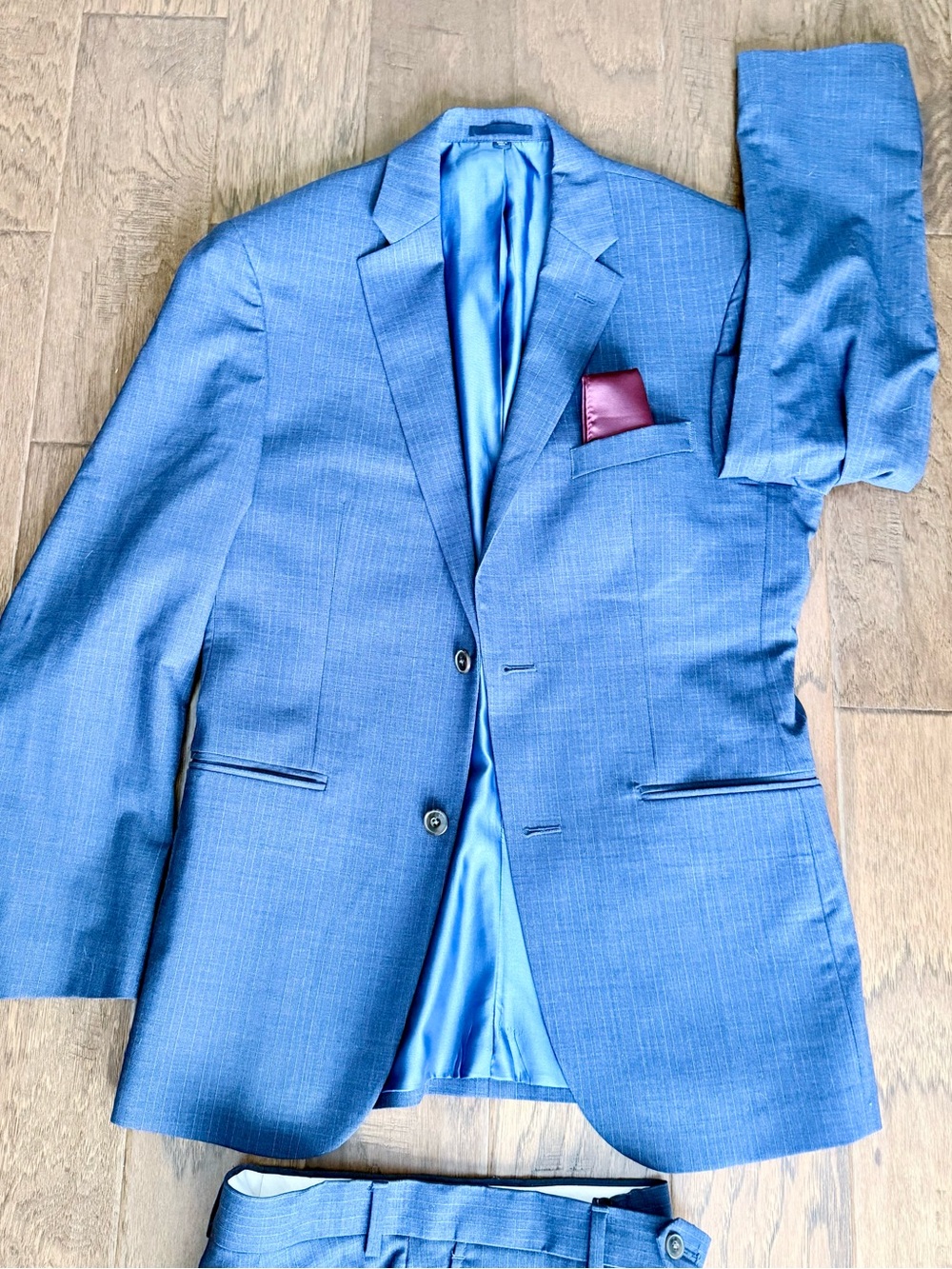 Joseph A Bank Blue Men's Two-Piece Suit Jacket & Pants